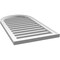 Ekena Millwork Round Top Surface Mount PVC Gable Vent: Functional, w/ 2"W x 1-1/2"P Brickmould Frame, 20"W x 36"H GVPRT20X3602SF - alternate 3